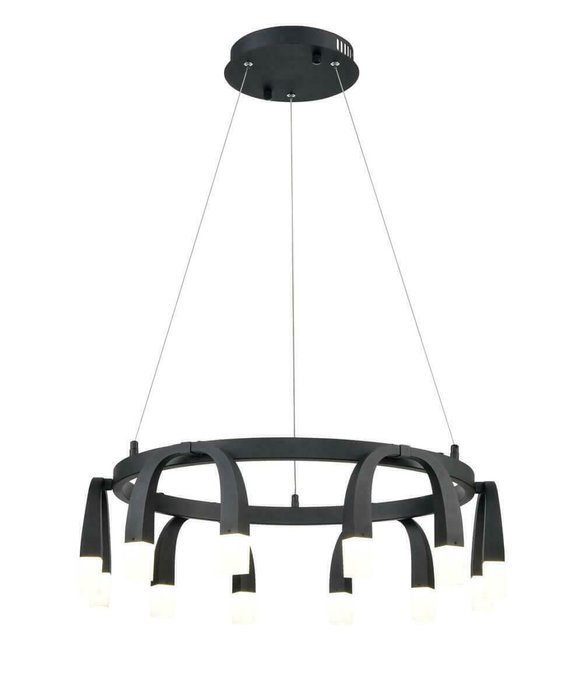 Подвесной светильник Negro 493 VL7102P12 (металл, цвет черный) - лучшие Подвесные люстры в INMYROOM