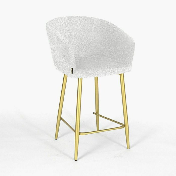 Барный стул Гарда бело-золотого цвета