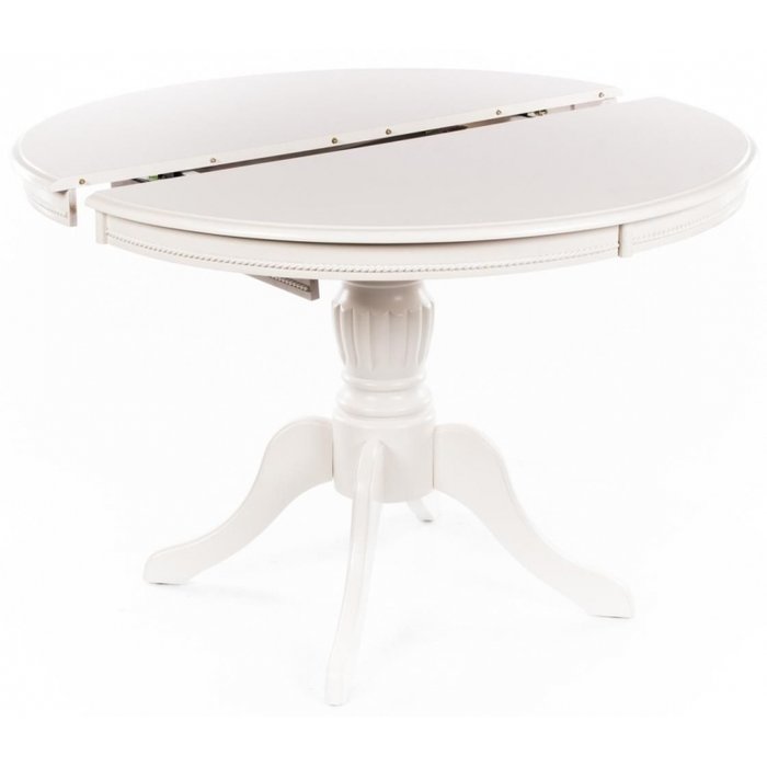 Раздвижной обеденный стол Лилия светло-бежевого цвета - купить Обеденные столы по цене 30790.0