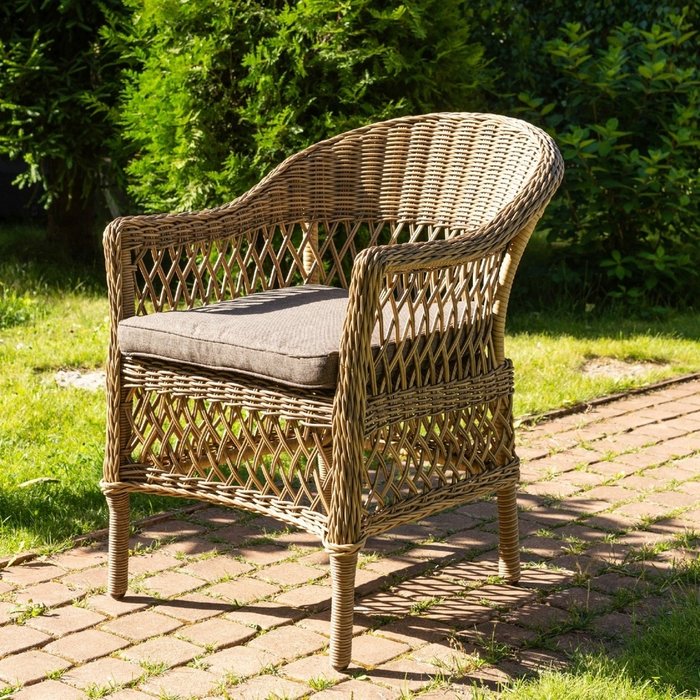 Садовый стул Bracciano пшеничного цвета - купить Садовые кресла по цене 27089.0