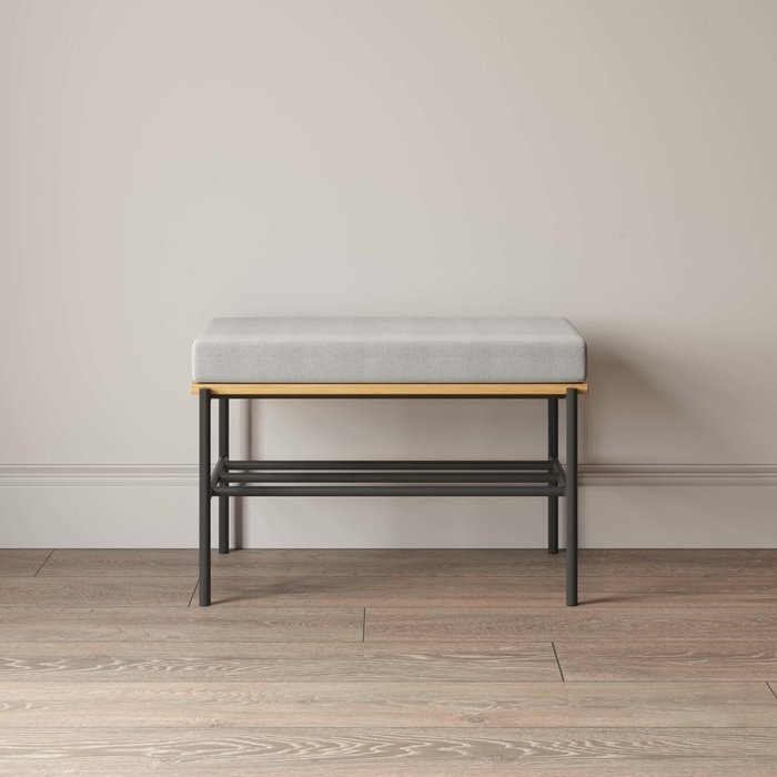 Банкетка Minimal с черным сидением - лучшие Банкетки в INMYROOM Банкетка Minimal с черным сидением - лучшие Банкетки в INMYROOM