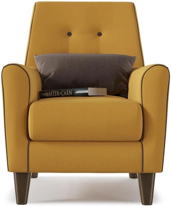 Кресло Френсис Флэтфорд желтого цвета - купить Интерьерные кресла по цене 12931.0