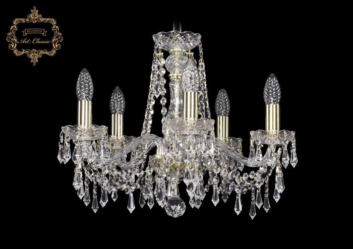 Хрустальная подвесная люстра Art Classic 45231 11.23.5.165.Gd.Dr подсвечник Хрустальная подвесная люстра Art Classic 45231 11.23.5.165.Gd.Dr подсвечник