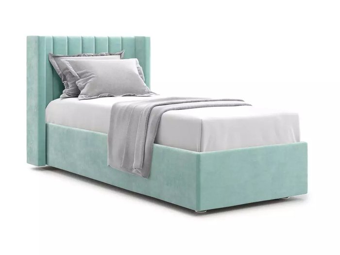 Кровать Premium Mellisa 2 90 бирюзового цвета с подъемным механизмом 