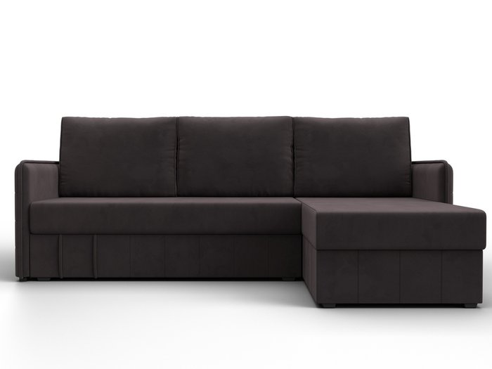 Угловой диван-кровать Слим коричневого цвета правый угол - купить Угловые диваны по цене 56990 Угловой диван-кровать Слим коричневого цвета правый угол - купить Угловые диваны по цене 56990