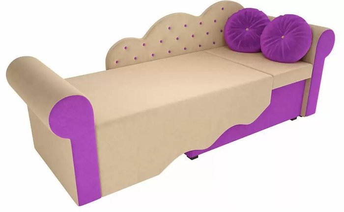 Диван-кровать Тедди фиолетово-бежевого цвета  - лучшие Прямые диваны в INMYROOM