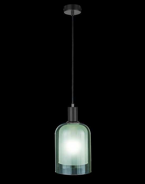 Подвесной светильник Nature с плафонами серо-зеленого цвета  - лучшие Подвесные светильники в INMYROOM