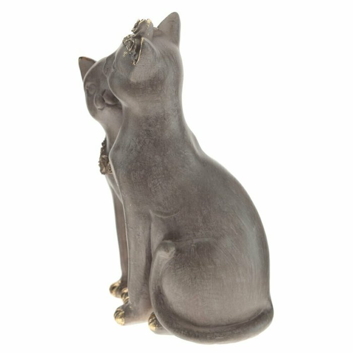 Фигурка декоративная Кошки серо-бежевого цвета - лучшие Фигуры и статуэтки в INMYROOM