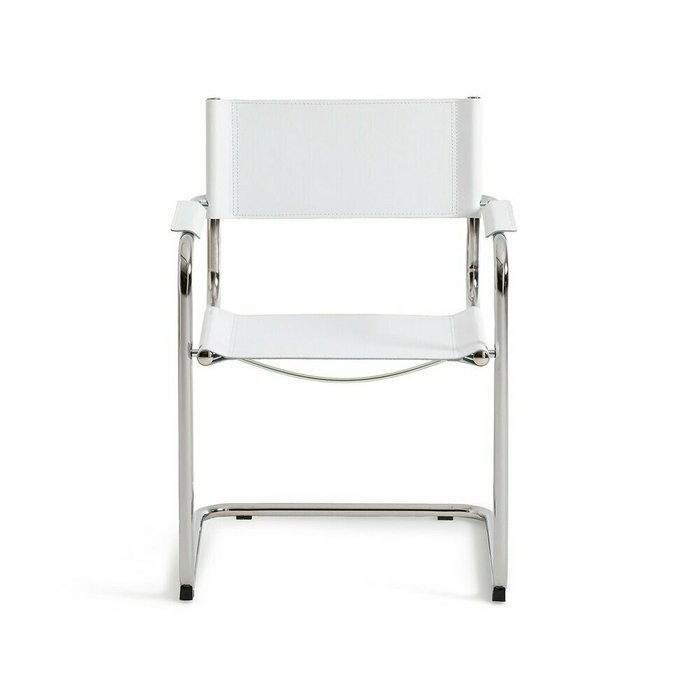 Кресло из кожи для столовой Winset белого цвета - купить Обеденные стулья по цене 26333.0