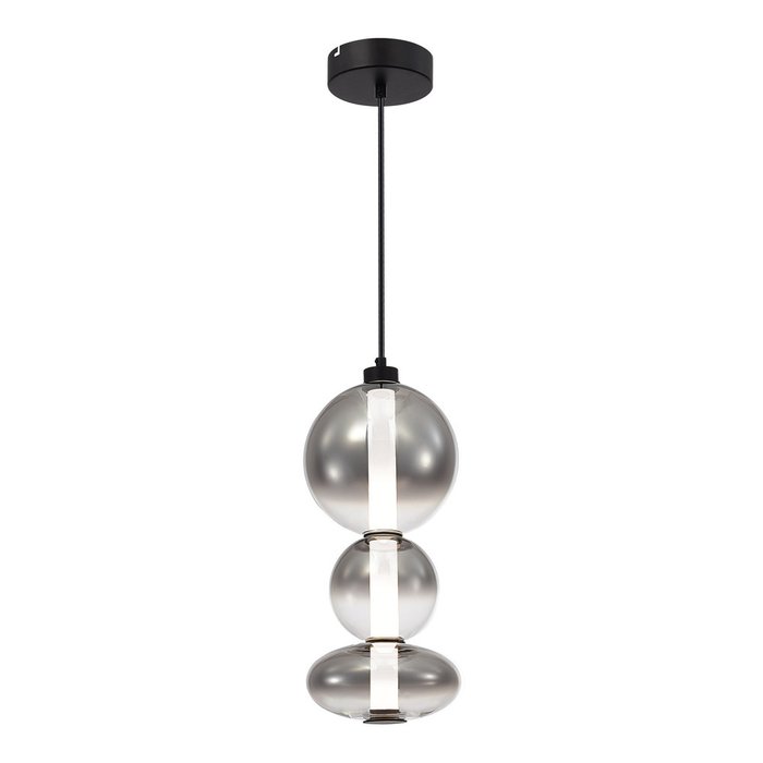 Светильник подвесной ST-Luce Черный/Дымчато-Серый LED 1*24W 3000K PERLINA