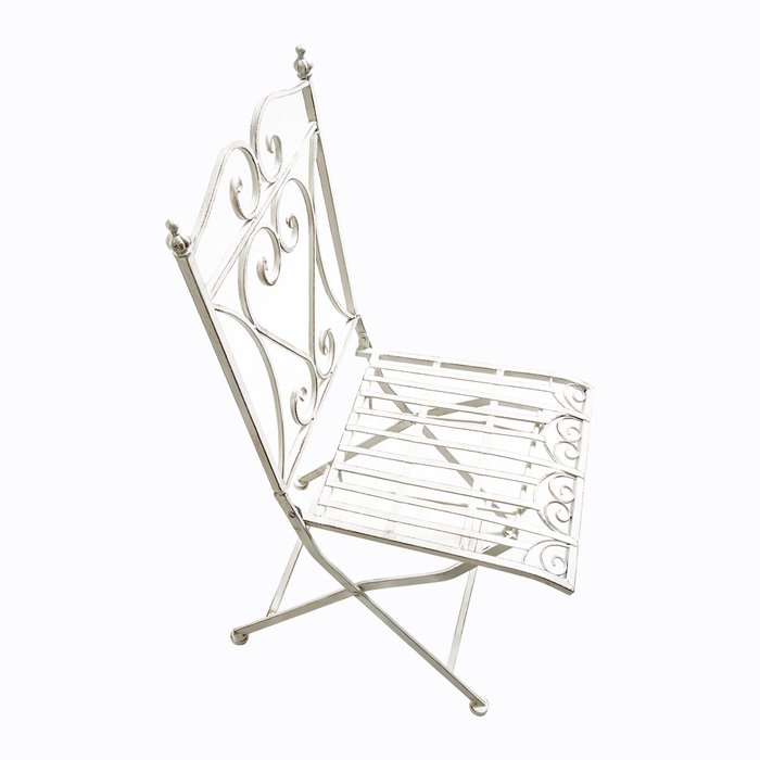 Складной прямоугольный стул «Тюильри» (белый антик) - купить Садовые стулья по цене 5700.0