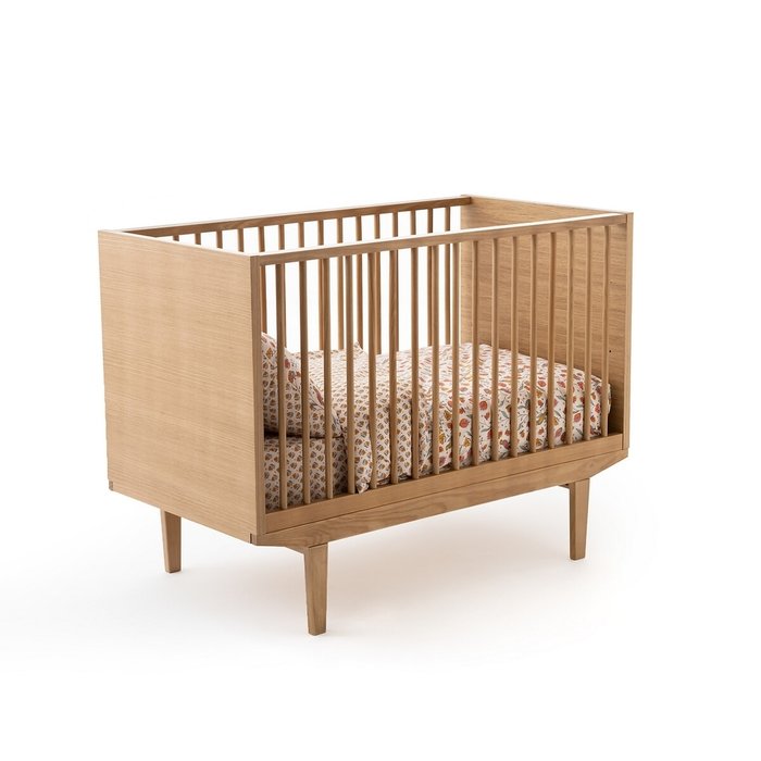 Кровать детская винтажная с кроватным основанием Elyo 60x120 бежевого цвета Кровать детская винтажная с кроватным основанием Elyo 60x120 бежевого цвета