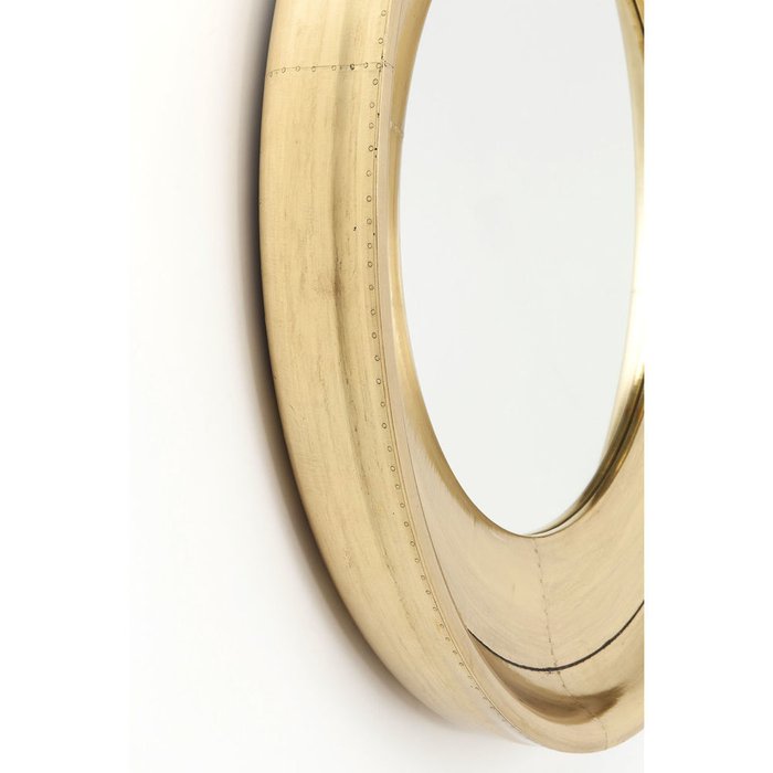 Настенное зеркало Crudo в раме золотого цвета - лучшие Настенные зеркала в INMYROOM