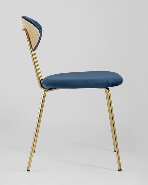 Стул Ники синего цвета - лучшие Обеденные стулья в INMYROOM