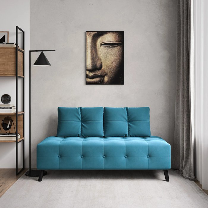 Диван Манхэттен синего цвета - купить Прямые диваны по цене 20990.0