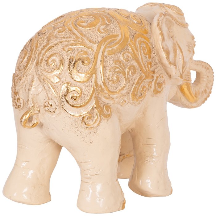 Статуэтка Слон Дели бежево-золотого цвета - купить Фигуры и статуэтки по цене 5871.0