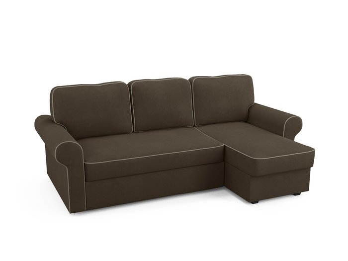 Угловой диван-кровать Tulon темно-коричневого цвета - купить Угловые диваны по цене 79200.0