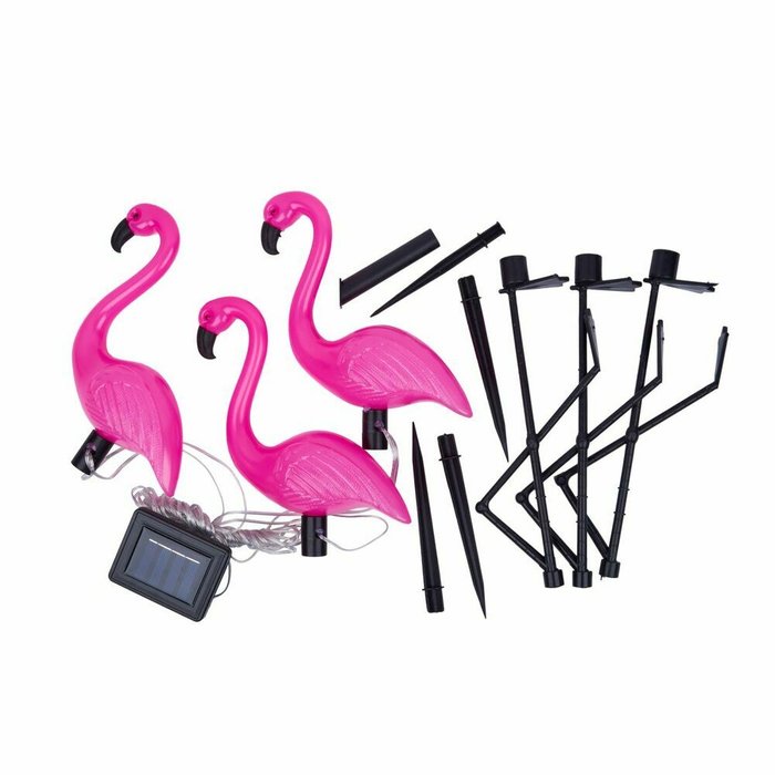 Светильник на солнечных батареях USL-S-833/PM530 FLAMINGO SET3 (пластик, цвет розовый) - купить Наземные светильники по цене 880.0 Светильник на солнечных батареях USL-S-833/PM530 FLAMINGO SET3 (пластик, цвет розовый) - купить Наземные светильники по цене 880.0