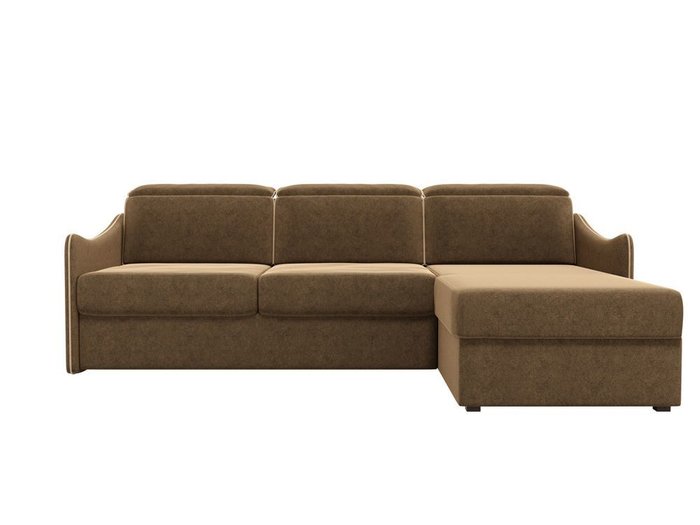 Угловой диван-кровать Скарлетт коричневого цвета - купить Угловые диваны по цене 46990.0