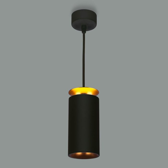 Подвесной светодиодный светильник DLS021 9+4W 4200К черный матовый/золото - купить Подвесные светильники по цене 1300.0