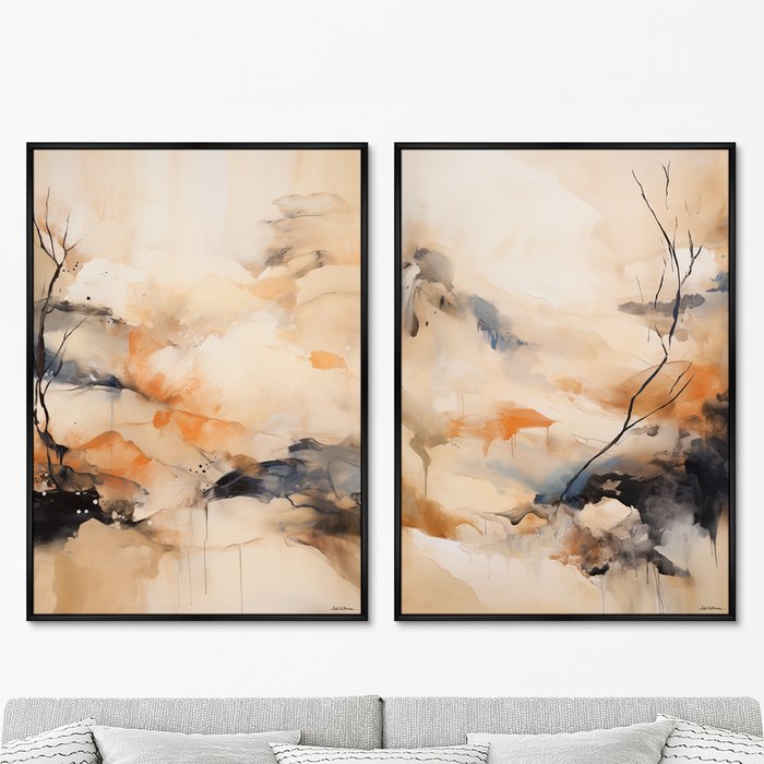 Набор из двух репродукций картин Landscape Collection, Spring, 2024г. - купить Картины по цене 49998.0