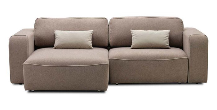 Угловой модульный диван-кровать Тулон светло-коричневого цвета - купить Угловые диваны по цене 49770.0