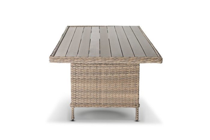 Плетеный стол Цесена серо-соломенного цвета - купить Садовые столы по цене 87970.0