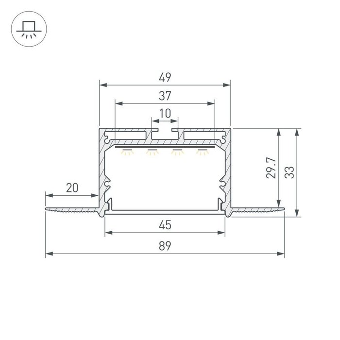 Профиль для ленты SL-LINIA 059471 (алюминий) - лучшие Профили для светодиодных лент в INMYROOM Профиль для ленты SL-LINIA 059471 (алюминий) - лучшие Профили для светодиодных лент в INMYROOM