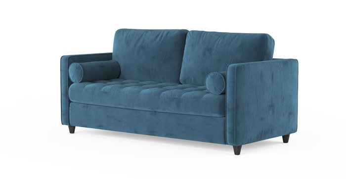 Трехместный раскладной диван Scott голубой - купить Прямые диваны по цене 76300.0