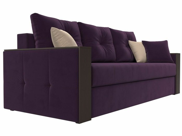 Диван-кровать Валенсия фиолетового цвета - лучшие Прямые диваны в INMYROOM