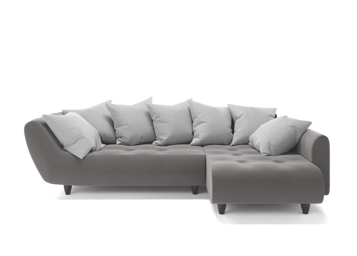 Угловой диван-кровать Манила серого цвета