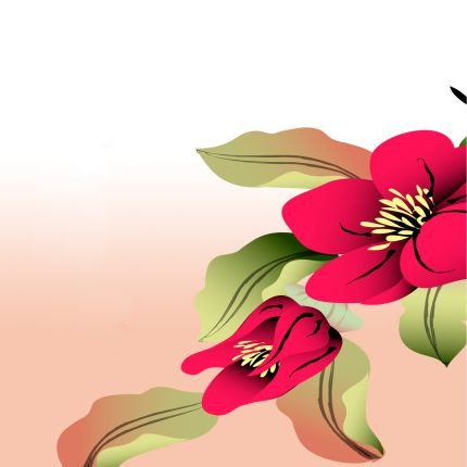 Модульная картина от дизайнера "Цветок на ветках" - лучшие Принты в INMYROOM