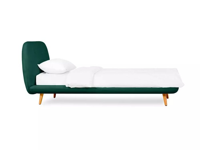 Кровать Loa 90х200 зеленого цвета без подъемного механизма - лучшие Кровати для спальни в INMYROOM