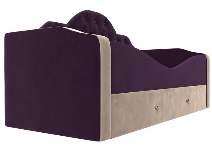 Детская кровать Скаут 72х160 бежево-фиолетового цвета  - лучшие Одноярусные кроватки в INMYROOM