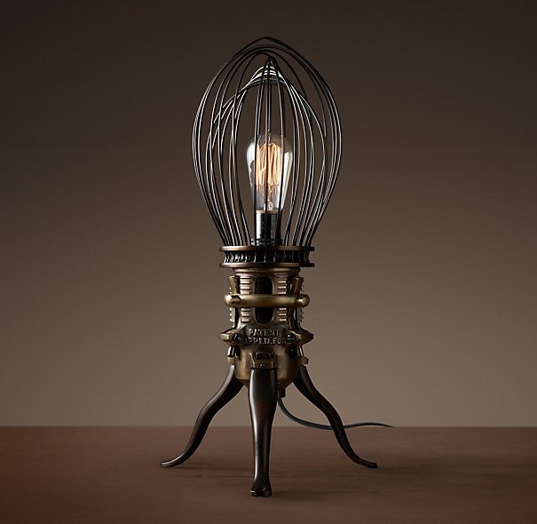 Настольная лампа 19th c. vintage whisk - antique brass