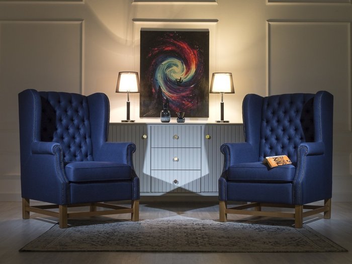 Кресло Jerome темно-синего цвета  - лучшие Интерьерные кресла в INMYROOM