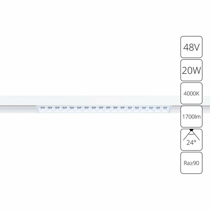 Магнитный трековый светильник Linea белого цвета - купить Трековые светильники по цене 2562.0