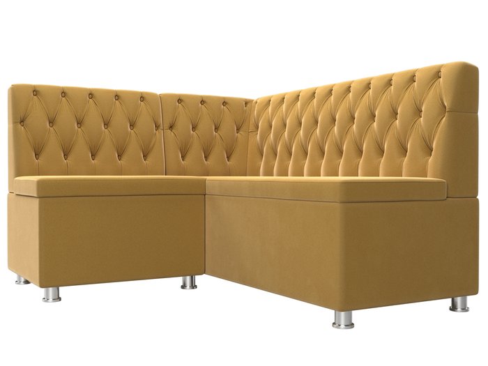 Кухонный угловой диван Мирта желтого цвета левый угол - лучшие Угловые диваны в INMYROOM