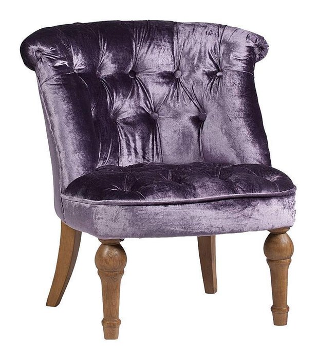 Кресло Sophie Tufted Slipper Chair фиолетового цвета