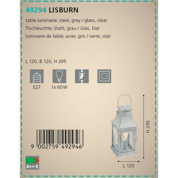 Лампа настольная Eglo Vintage 49294 - лучшие Настольные лампы в INMYROOM