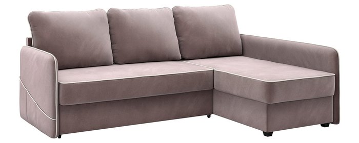 Угловой диван-кровать Слим правый светло-розового цвета - купить Угловые диваны по цене 32990.0