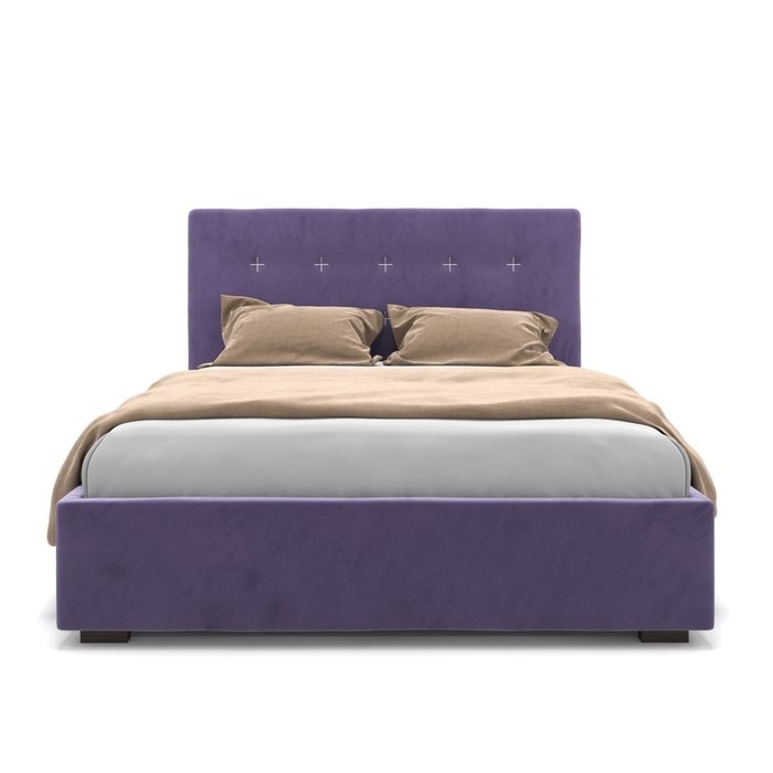 Кровать Gisele с подъемным механизмом фиолетовая 160х200 - лучшие Кровати для спальни в INMYROOM
