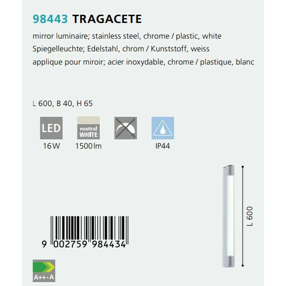 Подсветка для зеркал Tragacete белого цвета - купить Подсветка для картин по цене 22590.0