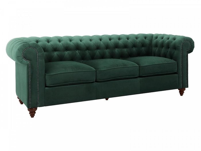 Диван Chester Classic зеленого цвета - купить Прямые диваны по цене 106830.0