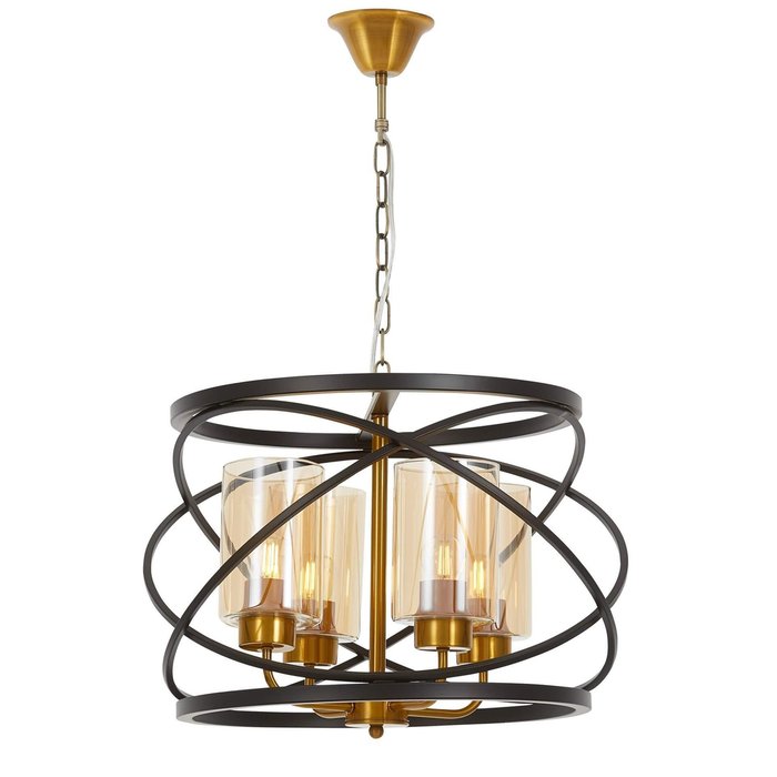 Подвесной светильник Lumina Deco LDP 8004-4 BK+MD - купить Подвесные люстры по цене 8991.0