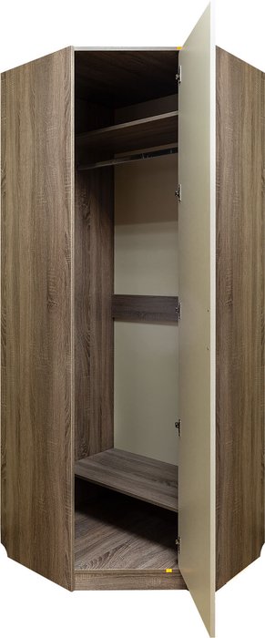 Шкаф для одежды угловой Бритиш кремо-коричневого цвета - лучшие Шкафы распашные в INMYROOM