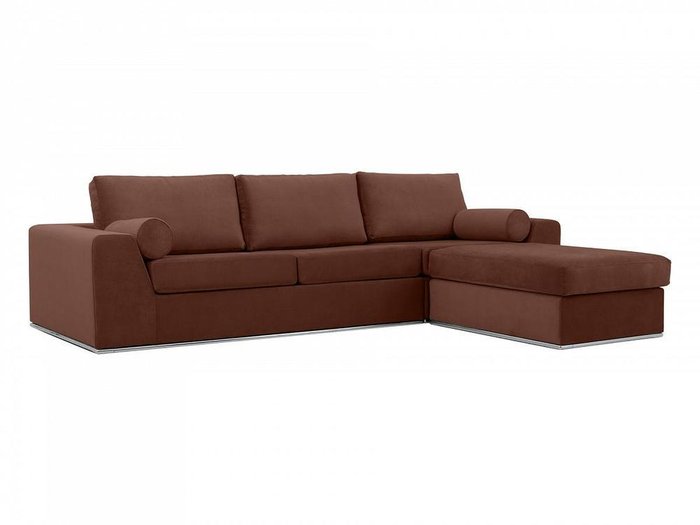 Угловой диван-кровать Igarka коричневого цвета - лучшие Угловые диваны в INMYROOM