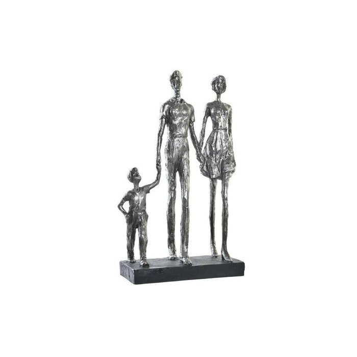 Декоративная фигура Серебристый Чёрный Смола современный Семья (26 x 11,5 x 41,5 cm)