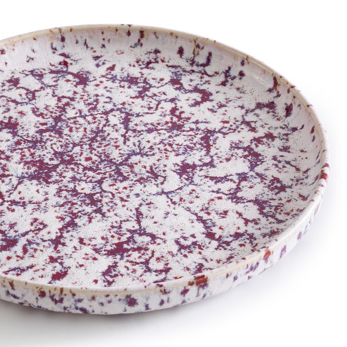 Комплект из четырех десертных тарелок Hortensia бело-фиолетового цвета - лучшие Тарелки в INMYROOM