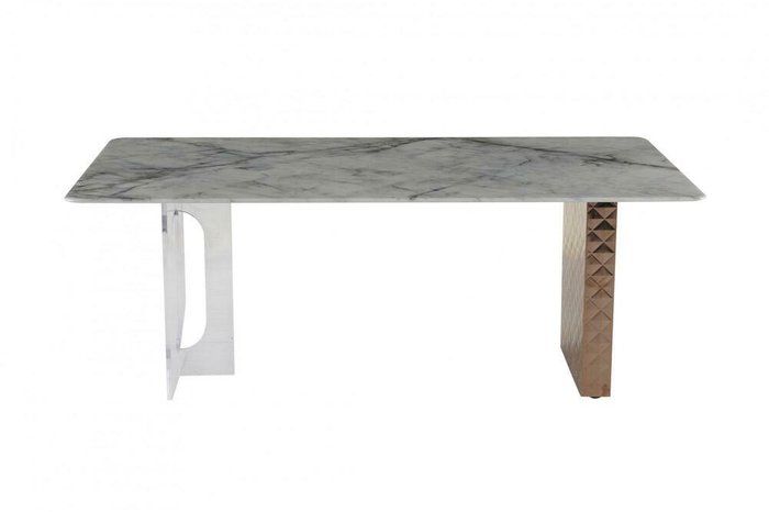 Стол обеденный Ардео со столешницей бело-серого цвета  - купить Обеденные столы по цене 162053.0